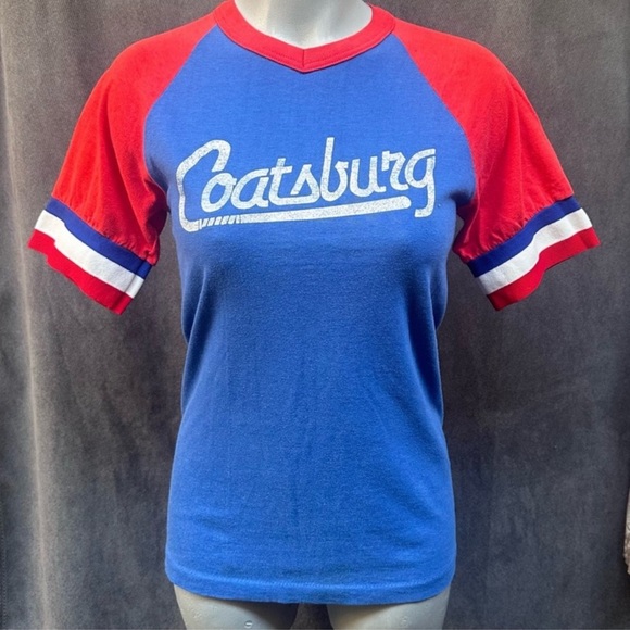 Vintage school T-shirt double sided 80s number 11 Coatsburg women’s small - Picture 2 of 5